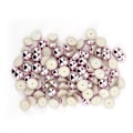 Miniatyrbillede 3 af 8: 100 stk. Halvcirkelformede Perleperler Rivetsæt til Tøjtasker DIY Dekorationstilbehør (Lilla)