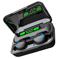 Miniatyrbillede 2 af 8: Bluetooth-øretelefoner Multifunktion HiFi Stereo Touch Control Trådløse øretelefoner med LED Digital Display Sort