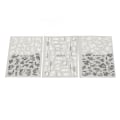 Miniatyrbilde 8 av 8: 3 stk Nail Stickers Kit 5D selvklebende hule fargerike papir negleklistresett for tånegler