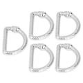Miniatyrbilde 8 av 8: 5 stk D-ringer i sinklegering - Robust og holdbar - Multifunksjonell - Bredt bruksområde - Metall D-ringer for veske, ryggsekk, belte - Sølv