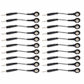 Miniatyrbillede 3 af 8: 20 stk Black Snap Electrode Wire Elektrode Bly ledninger til TENS Machine Digital Treatment Machine 2 Tommer