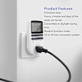 Miniatyrbillede 4 af 5: Digital Smart Energi Besparende Timer Stik Flammehæmmende Høj Effekt Timing Strømstik Smart Timer Switch med (220-240V EU Stik)