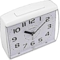 Miniatyrbild 3 av 5: Analog Väckarklocka för Äldre, tyst Icke Tickande med Snooze och Bakgrundsbelysning, Crescendo Högt Alarm, Stora Siffror för Enkel Läsning, Batteridriven, Vit-