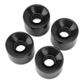 Miniatyrbillede 2 af 8: 4 stk. PU skateboardhjul udskiftning støjsvag multifunktionel land surfboard rulle caster sort