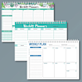 Miniatyrbillede 1 af 4: Månedlig A4 Planner - Ugentlig dagsorden, To-Do List Notebook - Fransk Månedlig Agenda - Ugentlig Planner
