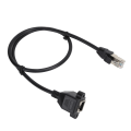 Miniatyrbillede 7 af 8: Netværkskabelforlænger han til hun med skruehul Fastgørbart adapterkabel til LAN-netværkskomponenter0,5 meter