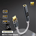 Miniatyrbild 2 av 5: BA23 USB Typ C till 3,5 mm Jack Adapter Hörlursförstärkare Dekoder B