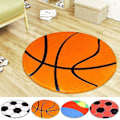 Miniatyrbilde 2 av 4: Fotball Basketball Mønster PC Stolmatte Hjemmeinnredning Teppe 100cm1