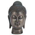 Miniatyrbillede 1 af 8: Harpiks Buddha Hoved Statue Figur Ornament Buddhistisk Forsyning Hjem Bordplade Stue Udsmykning