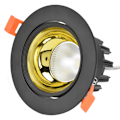 Miniatyrbilde 2 av 8: LED Downlight Aluminium Justerbar Vinkel Støvtæt Tak Indbygget Spotlight til Stue Soveværelse 100‑264V Sort Skal Gylden Kop
