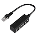 Pikkukuva 1 / 5: 3-in-1 Ethernet-jatkokaapelipidike: Uros 3 naarasporttiin
