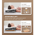 Miniatyrbild 4 av 4: Justerbar Nackkudde för Smärtlindring Sömnförbättring Ergonomiskt Stöd för Axlar Sval Nackkudde i Memory Foam Luktfri Ortopedisk Sängkudde för Hållning