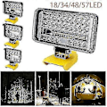 Miniatyrbillede 2 af 3: 204w LED Arbejdslampe 8600 Lm Lommelygte Til Dewalt Xr 18v 20v Lithium Batteri 7 tommer