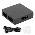 Miniatyrbillede 1 af 8: RGB Converter Wizard Lighting Adapter 3Pin (+5V) ARGB Light til 4Pin (+12V) RGB Fans (Sort)