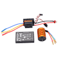 Miniatyrbillede 6 af 8: F540 4370KV børsteløs motorsæt med vandtæt 60A ESC og programmeringskort til 1/10 RC-bil