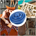 Miniatyrbilde 7 av 8: Multifunksjonell drillboks verktøy oppbevaringsboks rund form drill bits multi hull DIY plastboks