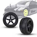 Miniatyrbilde 5 av 8: 4 stk./sett Universal Dekk Dekk Tilbehør Modifikasjon Erstatning 85mm for 1/10 RC Bil Svart