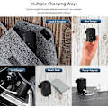 Miniatyrbillede 4 af 4: Bærbar 2-i-1 elektrisk pumpe: Trådløs USB genopladelig luft oppustelig & deflator til madras, campingpude, båd, svømning (inkluderer 4 dyser)