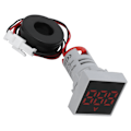 Miniatyrbild 4 av 8: Digital strömmätare Matt panel Amperemeter Signalindikatorlampa AC 220V AD16‑22FSARed