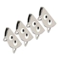 Miniatyrbild 6 av 8: 4 st metallspännen tecknad halvcirkelmönster DIY läder bagagefäste dekorationSilver B01-51-52055