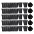 500 pcs Nursery Pot Plastic Plant Propagation Container 8cmx8cm - Aespa(FQ)