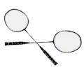 Miniatyrbild 7 av 8: 2 st Badminton Racket Set Lättvikt Hållbara Dubbla Badminton Racket med Förvaringsväska för 2 Spelare