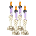 Miniatyrbild 5 av 8: 4 st Halloween Ljusstake Ljus Simulation Flamma Ond Hand Bar Layout Dekoration