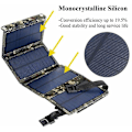 Miniatyrbild 2 av 3: Bärbar 20W solladdare för iPhone, Android och surfplattor - Vikbar solpanel för utomhuscamping