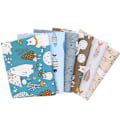 Miniatyrbillede 1 af 8: 6 stk. bomuldstwill stof blandet mønster farve klud håndværk DIY baby quiltning sytilbehør 50x40cm