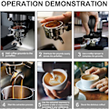 Miniatyrbillede 5 af 5: 51 mm Kaffetamper, Kaffetamper med bølget bund i rustfrit stål, Trykregulerende, Espressotamper til barista-sæt