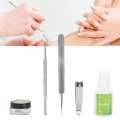 Miniatyrbillede 8 af 8: Nedgroet tå neglekorrektionspude Negleklipper Indgroet tånegleløfter Pincetlim Pedicureværktøj (50 stk PadSvære indgroede negle)