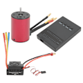 Miniatyrbilde 8 av 8: RC Vanntett Børsteløs 60A ESC S3650 3900KV Børsteløs Motorkit med Programmeringskort 4mm T-plugg for 1/8 1/10 RC Bil