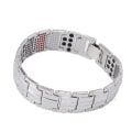 Miniatyrbild 4 av 8: Magnetterapi Armband Minska elektrostatisk Förbättra sömn Gå ner i vikt Snygga titanstålarmband Silver
