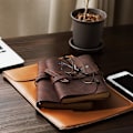 Miniatyrbilde 2 av 5: Lærbundet journal for menn