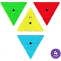 Pikkukuva 2 / 5: Qiming Pyramid Speed Cube Tarraton Kolmio Kuutio 3x3 Palapeli