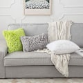 Miniatyrbillede 5 af 5: Fluffy Pels Pudebetræk - Blødt og Sødt Firkantet Pudebetræk til Stue Sofa og Soveværelse - 16x16 Tommer/40x40 Cm - Hvid (Pakke med 1)