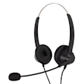 Miniatyrbillede 7 af 8: H360D‑3.5‑MV Binauralt kundeserviceheadset Sort Justerbart Telefonheadset til 3,5 mm hovedtelefonstik