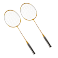Miniatyrbild 4 av 8: REGAIL 2 st järnlegering badmintonracket 2 spelare badmintonracket set för barn vuxna guld