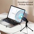 Miniatyrbillede 5 af 5: PC USB-mikrofon, Podcast-kondensatormikrofon med foldbart stativ
