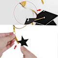 Miniatyrbillede 4 af 5: 2021 Guld Sort Sølv Dimissionspynt Hængende Hvirvler Tillykke Dimittend Banner Sort Dimission C