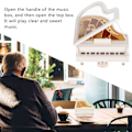 Miniatyrbillede 3 af 6: Piano Music Box Clockwork Skrivebord Hjem Dekoration Fødselsdagsgave Håndværk til børn Kontor