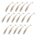 Miniatyrbillede 3 af 5: 2 x 16 x Orm Fiske Lokkemad Bløde Crank Baits T-hale Fiskegrej Lokkemad 5cm Grå