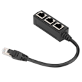 Miniatyrbillede 7 af 8: RJ45 Ethernet Adapter Kabel Forlænger Funktion 1 til 3 Port Excellent Connection Splitter Adapter med 1 m kabel til hjemmet