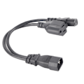 Miniatyrbillede 1 af 8: C14 han til C13 Nema 5-15R hun Y splitter strømledning 1 i 2 ud 10A 250V vandtæt strømforlænger adapterkabel
