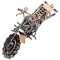 Miniatyrbillede 4 af 8: Motorcykel Ornament Bronze Retro Stil Jern Kunstværk Lille Størrelse Dæk Modeller til Hjem Klub