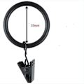 Miniatyrbillede 4 af 5: 30 stk. 35 mm Diameter Multipurpose Gardiner Clips Gardiner Stang Gardiner Ringe med Clips, Sort