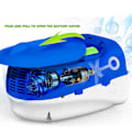 Miniatyrbild 4 av 5: Automatisk bubbelmaskin 3 hastighetsnivå 6C batterier bubbelblåsare maskin för bröllop blå