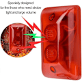 Miniatyrbillede 4 af 5: 12V DC Kablet Alarm Strobe Sirene, Lyd Sirene, Blinkende Lys, Nødadvarselslys til Hjemmesikkerhedssystem