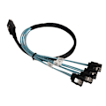 Pikkukuva 8 / 8: Mini SAS - 4 SATA -kaapeli 7-pin 12 Gbps tinattu kupari kullattu kosketin SFF 8087 - 4SATA -kaapeli pöytätietokoneen koteloon 1 metri / 3,3 jalkaa