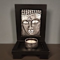 Miniatyrbild 4 av 8: Buddha rökelsehållare Utsökt vacker Zen stenljushållare för hotell Skönhetssalong Dekorera Silve Fri storlek